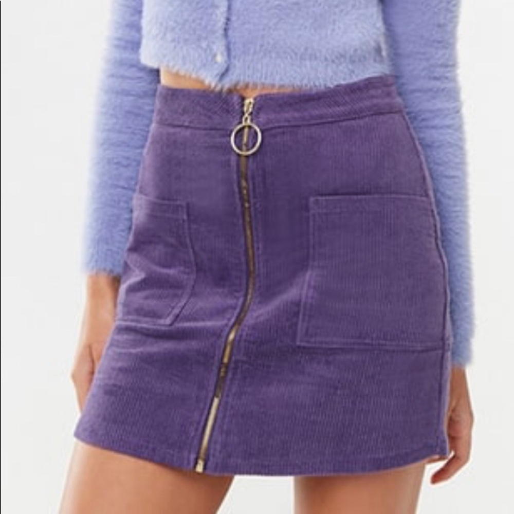 Corduroy a line skirt